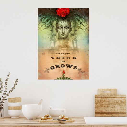 What You Think on Grows (Print) Poster (Küche)