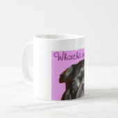 Whatcha Eatin Keramik-Kaffee-Tasse Kaffeetasse (Vorderseite Links)