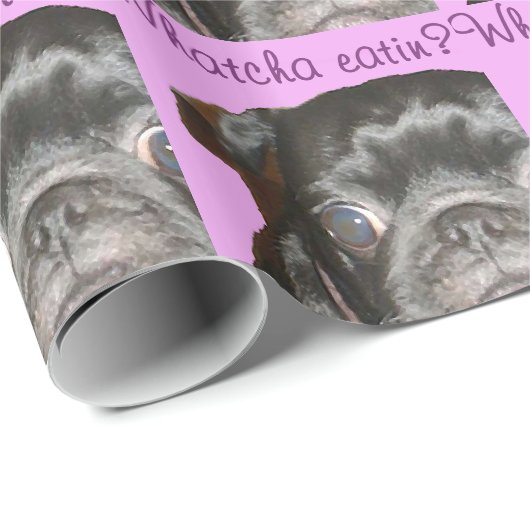 Whatcha Eatin Mops Geschenkpapier (Rolleneckpunkt)