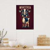 Whatever Cow – Funny Cartoon Character Art Poster (Küche)