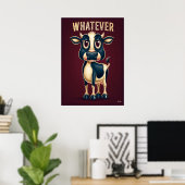 Whatever Cow – Funny Cartoon Character Art Poster (Heimbüro)