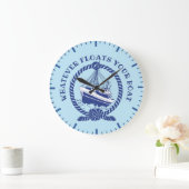 Whatever Floats Your Boat Nautical Große Wanduhr (Zuhause)