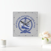 Whatever Floats Your Boat Nautical Quadratische Wanduhr (Zuhause)