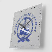 Whatever Floats Your Boat Nautical Quadratische Wanduhr (Winkel)
