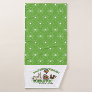 Whatever Floats Your Goat Green Daisy Towel Badehandtuch