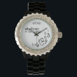 Whatever, ich bin'm late anyways armbanduhr<br><div class="desc">Personalisiert Schwarz-Weiß,  was auch immer,  ich bin immer zu spät Uhren! Es ist lustig und cool. Geeignete Designanfrage angenommen. Klicken Sie unten auf den Link "Den Designer frag".</div>
