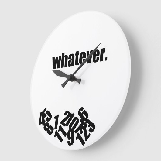 Whatever Messy Numbers Wallclock Große Wanduhr (Winkel)