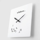 Whatever O'Clock Quadratische Wanduhr (Winkel)