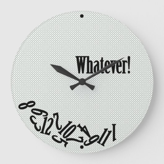 Whatever - Scattered Numbers Große Wanduhr (Vorderseite)