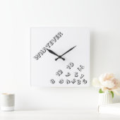 Whatever Wall Clock Quadratische Wanduhr (Zuhause)