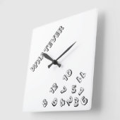 Whatever Wall Clock Quadratische Wanduhr (Winkel)