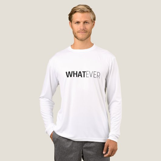 "WHATEVER" weiß Tri-Blend Shirt (Vorderseite komplett)