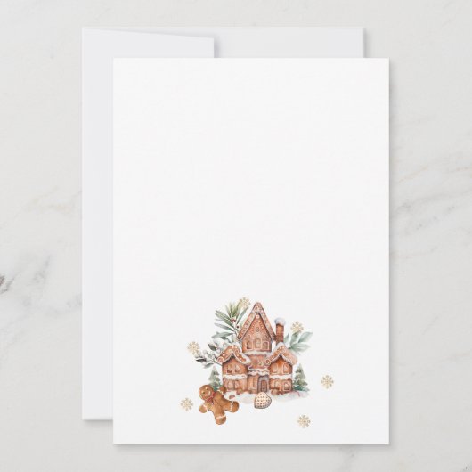 What's Baking Gingerbread Gender Reveal Einladung (Rückseite)