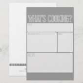 "What's Cooking" Rezeptblätter (Großes Duschgesche (Vorne/Hinten)