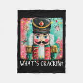 Whats Crackin Christmas Nutcracker Funny Xmas Men  Fleecedecke (Vorderseite)