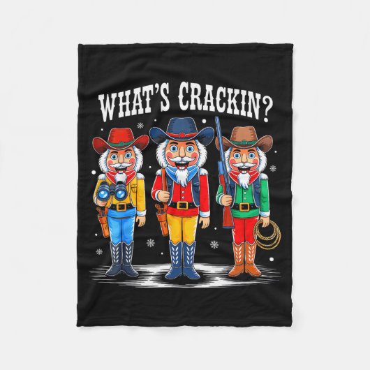 What's Crackin_ Nutcracker Christmas Family Xmas P Fleecedecke (Vorderseite)