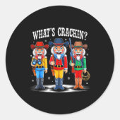 What's Crackin_ Nutcracker Christmas Family Xmas P Runder Aufkleber (Vorderseite)