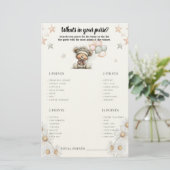 Whats in your purse? Whimsical Teddy Bear Game Briefpapier (Stehend Vorderseite)