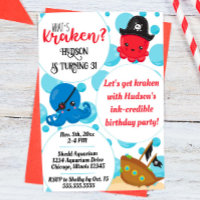 "What's Kraken" Octopus Pirate Children's Birthday