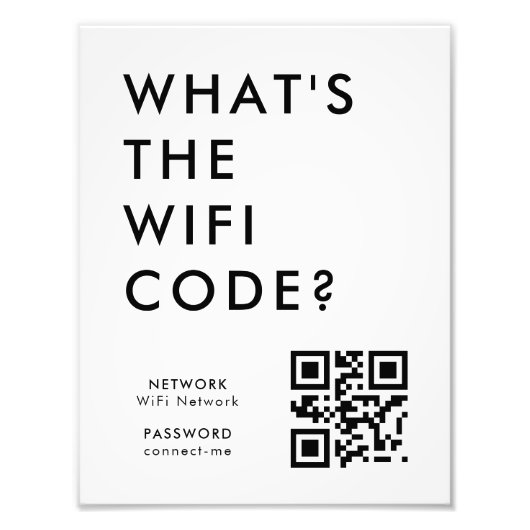 What's the WiFi Code? | QR Code Scan to Connect  Fotodruck (Vorne)
