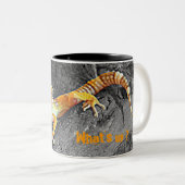 What's up ? Leopard-gecko, gecko, cup Zweifarbige Tasse (VorderseiteRechts)