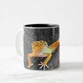 What's up ? Leopard-gecko, gecko, cup Zweifarbige Tasse (Vorderseite Links)
