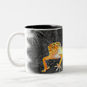 What's up ? Leopard-gecko, gecko, cup Zweifarbige Tasse (Links)
