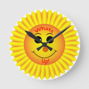 Whats Up ! Runde Wanduhr