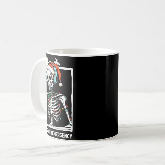 What's Your Emergency 911 Dispatcher Skeleton Chri Kaffeetasse (Vorderseite Links)