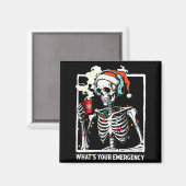 What's Your Emergency 911 Dispatcher Skeleton Chri Magnet (Vorderseite/Rückseite)