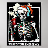 What's Your Emergency 911 Dispatcher Skeleton Chri Poster (Vorne)