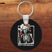 What's Your Emergency 911 Dispatcher Skeleton Chri Schlüsselanhänger (Vorderseite)