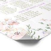 Whats your Fairy Name Whimsical Birthday game Poster (Ecke)