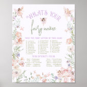Whats your Fairy Name Whimsical Birthday game Poster (Vorne)