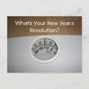 Whats Your New Years Resolution? Feiertagspostkarte