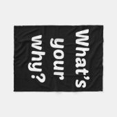 What's Your Why Insring Motivational Entrepreneur  Fleecedecke (Vorderseite (Horizontal))