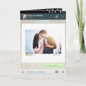 Whatsapp Android iPhone Chat Wedding Invitation Einladung (Vorderseite)