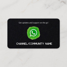 WhatsApp Community Channel Custom Logo QR Visitenkarte
