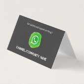 WhatsApp Community Channel QR Visitenkarten (Vorderseite)