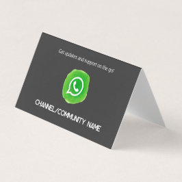 WhatsApp Community Channel QR Visitenkarten