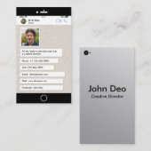 Whatsapp inspirierte | iPhone Visitenkarte (Vorne/Hinten)