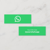 WhatsApp Logo Social Media Modernes, trendy Busine Telefonnummerkarte (Vorne/Hinten)