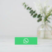 WhatsApp Logo Social Media Modernes, trendy Busine Telefonnummerkarte (Stehend Vorderseite)