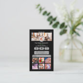 WhatsApp Nail Salon Gray Social Media QR-Code Visitenkarte (Stehend Vorderseite)