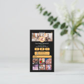 WhatsApp Nail Salon Peach Social Media QR-Code Visitenkarte (Stehend Vorderseite)