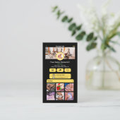 WhatsApp Nail Salon Yellow Social Media QR-Code Visitenkarte (Stehend Vorderseite)