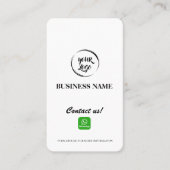 WhatsApp QR Code Business Card Visitenkarte (Vorderseite)
