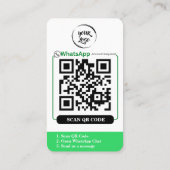 WhatsApp QR Code Business Card Visitenkarte (Rückseite)