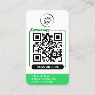 WhatsApp QR Code Business Card Visitenkarte