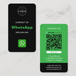 WhatsApp QR-Code Einfaches Minimalistisches Logo Visitenkarte